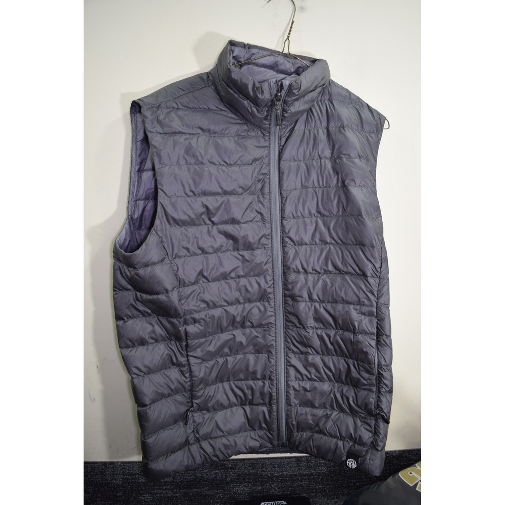 REI Co-op 650 Down Vest 2.0 Mens M Grey Puffer Full Zip Lightweight Hiking